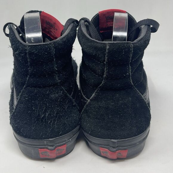 Vans SK-8 Hi Shoes Mens 8.5 Womens 10 Triple Black Canvas Suede Skate Sneakers - Picture 10 of 16